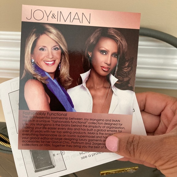 Joy and Iman Gray Purse or travel tote like new never used - Picture 14 of 17